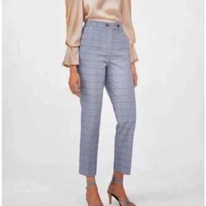Tailored by Rebecca Tailor blue windowpane pants